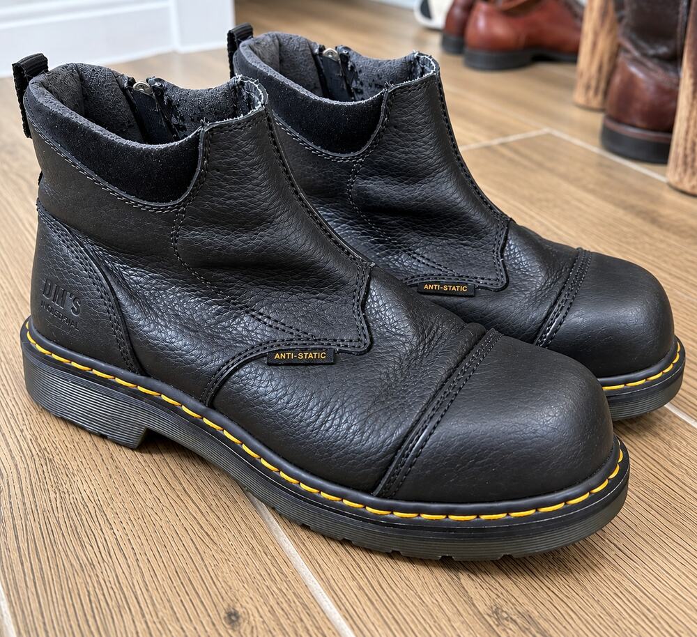 Dr. Martens DM221 Steel Toe Work Boots Men’s 7 Women’s 8 Black Anti Static